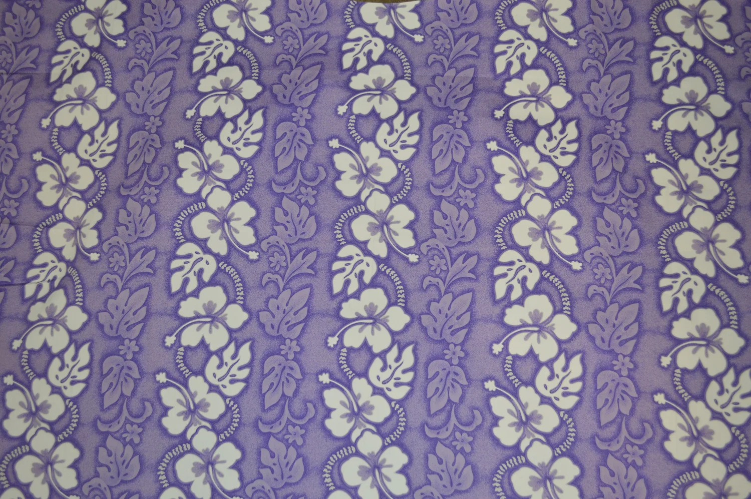 Exclusive White Hibiscus Panel Hawaiian Fabric - Hawaiian cotton